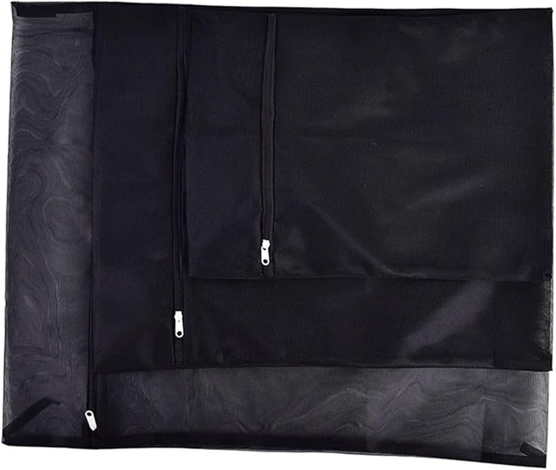 حقيبة غسيل من النايلون الشبكي الرمادي الفاتح بسحاب للصدرية والملابس الحساسة - Image 5